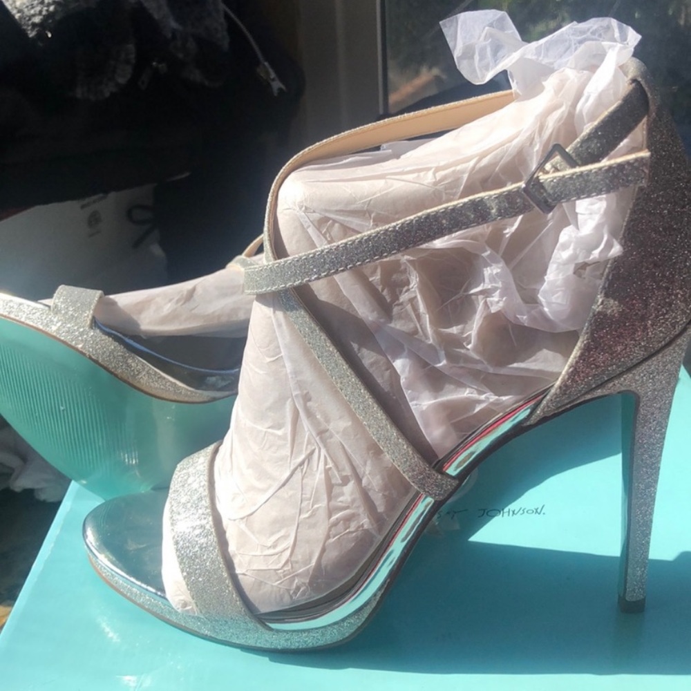Betsy Johnson Silver Heels
